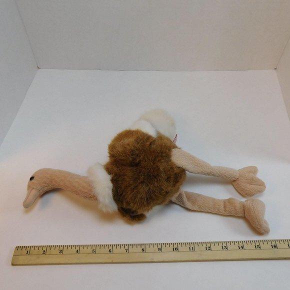 Ty The Beanie Buddies Collection Stretch the Ostrich Plush 16" Stuffed Animal - Picture 4 of 8